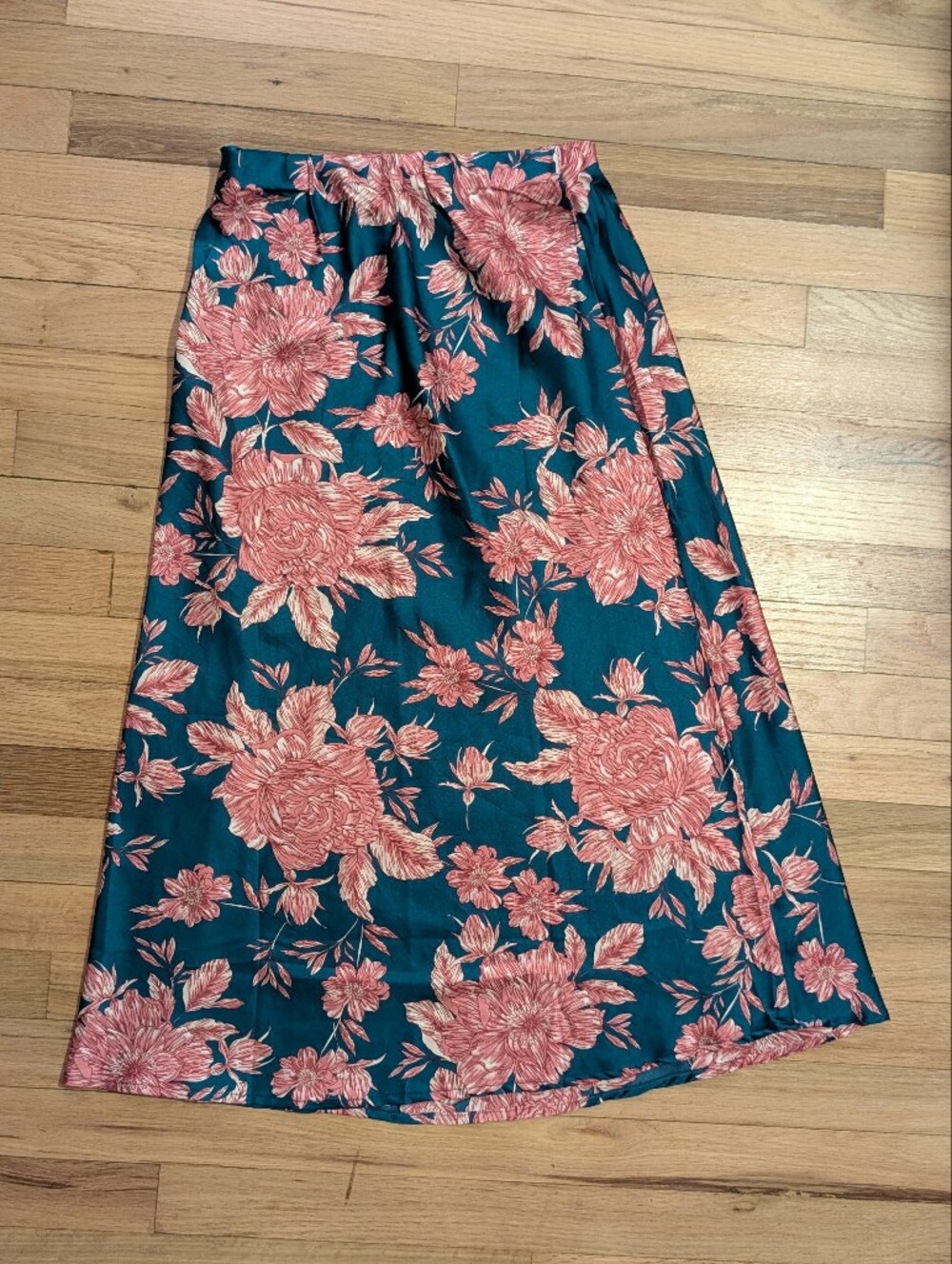 Silk Floral Skirt